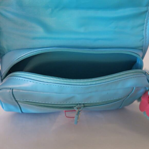 SMIGGLE Owl Purse/Handbag/Makeup Bag/Pencil Case Glitter Zippers Pom Poms Blue - Picture 8 of 12